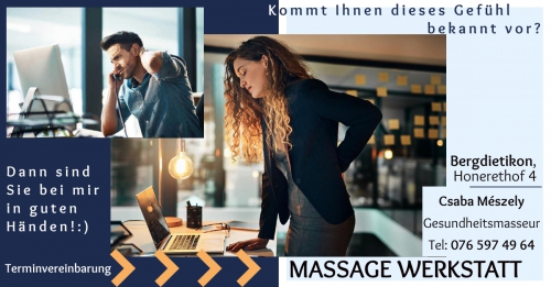 Massage***Gesundheits- und Sportmassage in Bergdietikon