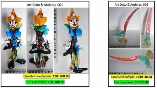 Muranoglass Figuren