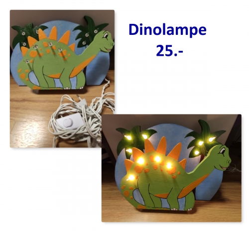 Dinosaurier Kinderlampe aus Holz