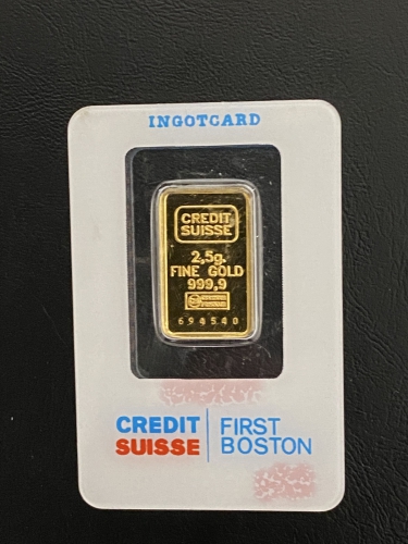 Goldbarren 2.5 g Bank Suisse First Boston