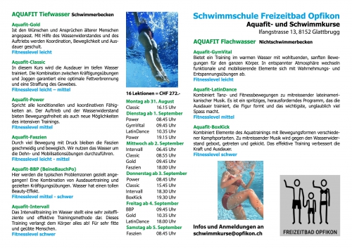 Aquafit im Flach- und Tiefwasser