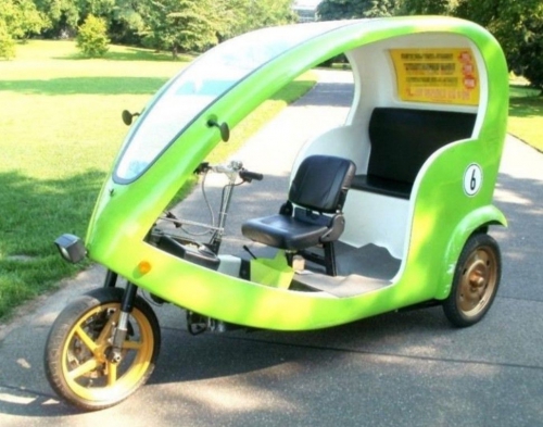 FREIZEITMOBIL GOLF CAR GOLFCART RIKSCHA TUK TUK E-BIKE ZUGMASCHIN