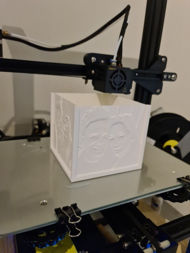 3d Druck Litophane Lampe Würfel