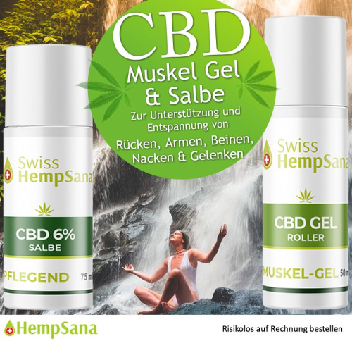 Hempsana, CBD Salbe mit extra hohem CBD Gehalt.