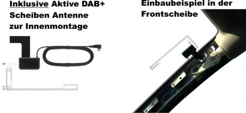 Aktive Scheibenantenne zur Innenmontage Kenwood Car Audio