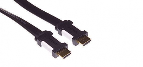 HDMI 1.4 Flachband-Kabel mit PVC-Mantel hat je einen HDMI-Stecker