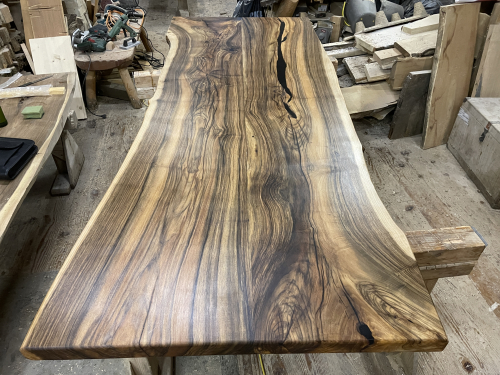 Epoxy Resin Table, Live Edge Table