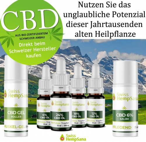 Hempsana, CBD Öl und CBD Produkte (Schweizer Herstellung)