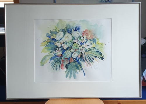 "BLUMENSTRAUSS" AQUARELL