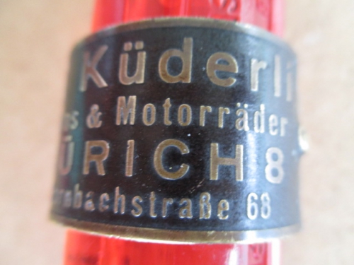 O.Küderli Steuerkopf  CH  Schild Emblem