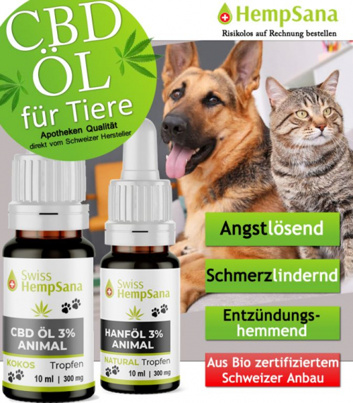 Wohlbefinden für Tiere mit CBD