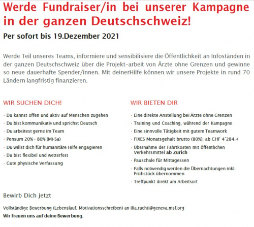 Dialoger"in Promoter"in Fundraiser"in