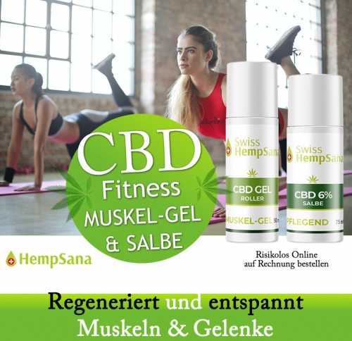 CBD Muskel-Gel und CBD Salbe, für Muskeln und Gelenke.