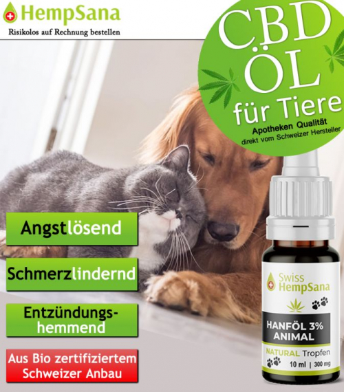 Hempsana - CBD Öl für Tiere (Bio-Suisse zertifizierter Anbau)