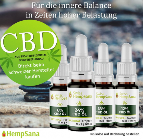 Biologisch natives CBD ÖL (100% SWISS MADE).