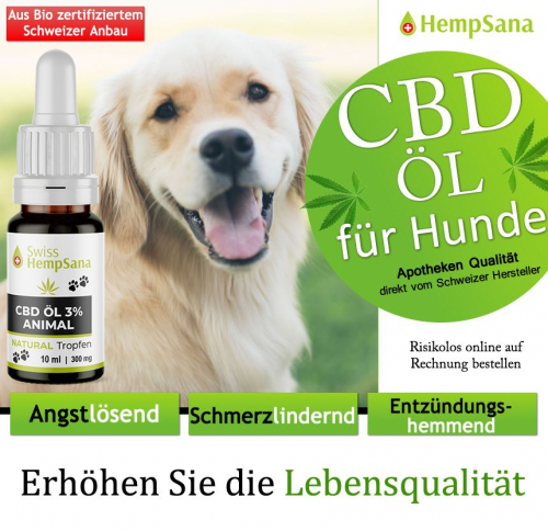 Biologisch Angebautes Schweizer CBD Öl für Ihren Liebling