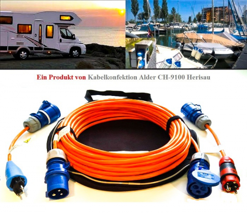 Campingkabel - Set 3-teilig 25 Meter