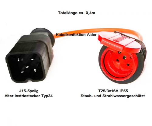 Stromadapter J15-5 auf T25