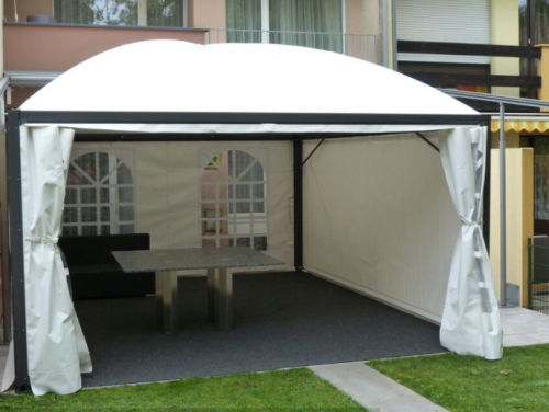 Gartenzelt-Pavillon mit Wasserrinne 4x4m