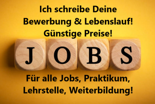 BEWERBUNG UND LEBENSLAUF VOM PROFI ERSTELLT! 