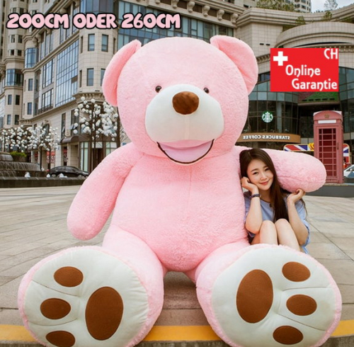 XXL Pink Teddy Teddybär Plüsch Bär 2.0m 2.6m Geschenk Frau Kind