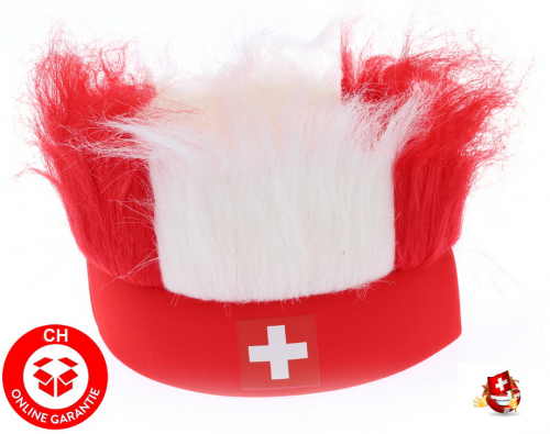Schweiz Suisse Switzerland Kappe Mütze Stirnband FAN Haar Flagge