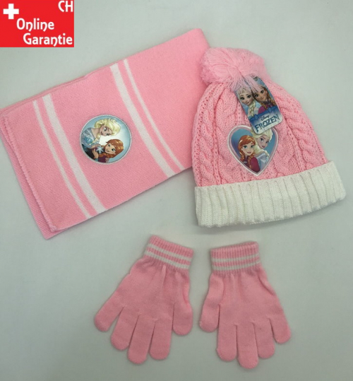 Disney Die Eiskönigin Mütze Schal Handschuh Set Mädchen Frozen