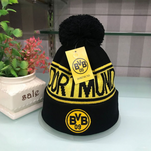 BVB Bommelmütze Borussia Dortmund Strickmütze Winter Mütze Beanie