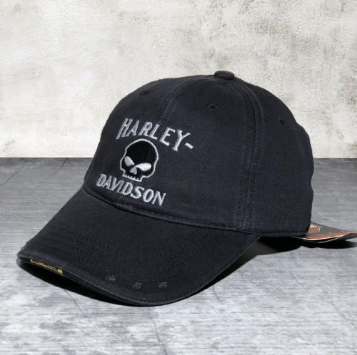 Harley-Davidson Fan HD Schwarz Biker Kappe Skull Harley Cap