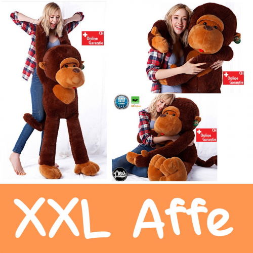  Plüsch Affe Plüschtier Spielzeug Plüschaffe ca. 130cm XXL Monkey