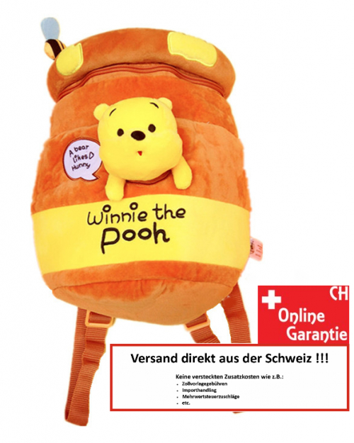 Disney Winnie the Pooh Pu der Bär Kind Kinder Plüsch Rucksack 