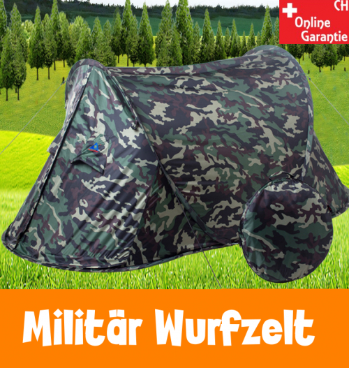 Pop Up Wurfzelt 2 Pers. Wurfzelt kleines Packmass Zelt Camouflage