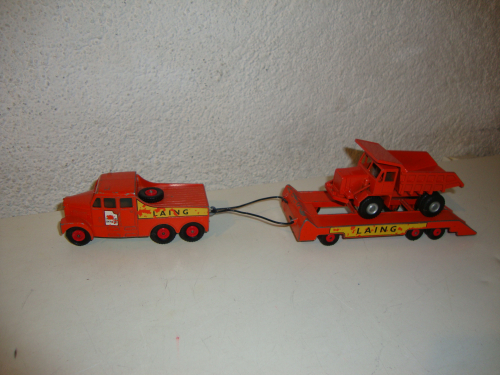 Matchbox King Size Nr. 8 Scammell 6x6 Tractor Trailer mit Dumper