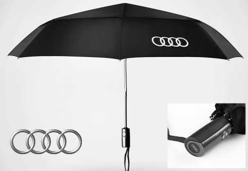 Audi Fan Regenschirm Regen Schirm Taschenschirm Auto Fanartikel