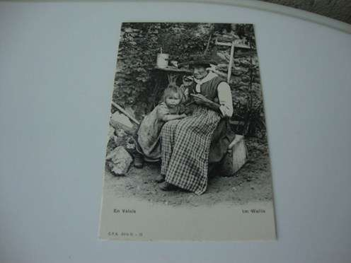 Alte Postkarte Wallis