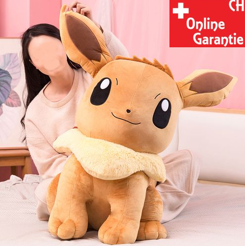 Evoli Plüschtier Pokémon Kuscheltier Pokemon XXL 100cm Geschenk