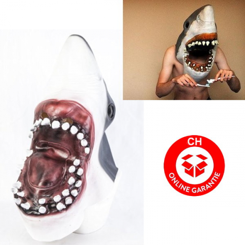 Weisser Hai Maske Kostüm Halloween Cosplay Kostüm Fasnacht Shark