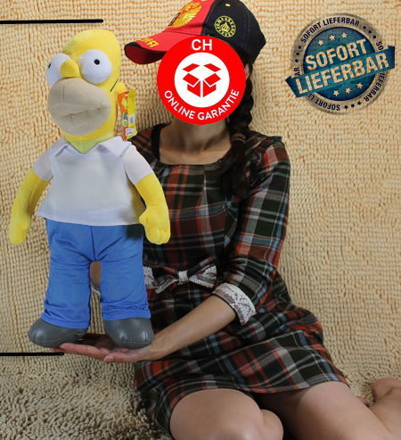 Homer Simpsons Figur Puppe Plüsch Stoff 55cm Kult Kuscheltier Fan
