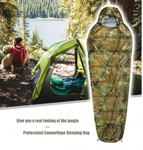 Militär Outdoor Schlafsack 4 Jahreszeiten Mumien Camouflage Tarn