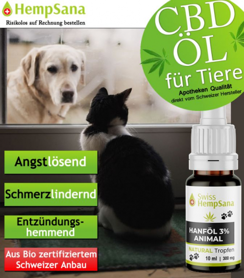 CBD aus Bio-Suisse zertifizierter Anbau für Hunde und Katzen