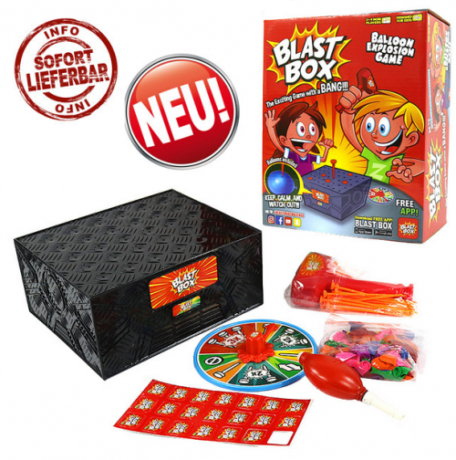 Blast Box Spiel Ballon Ballonspiel Spielabend Brettspiel Spassig