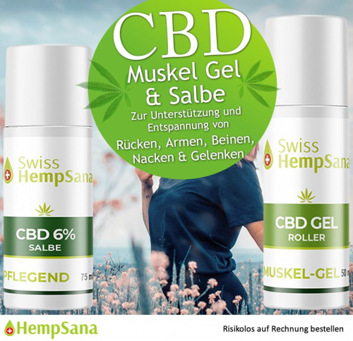 CBD Salbe für Rücken, Arme, Nacken, Beine und Gelenke.