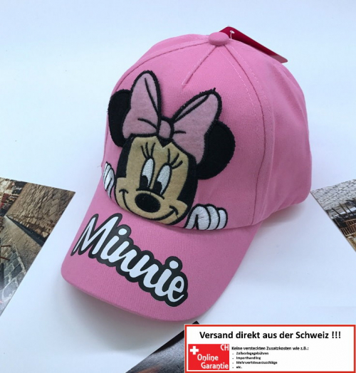 Disney Minnie Maus Cap Kappe Mütze Herzig Süss Mädchen Accessoire