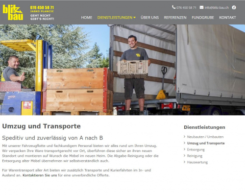 Umzug und Transporte