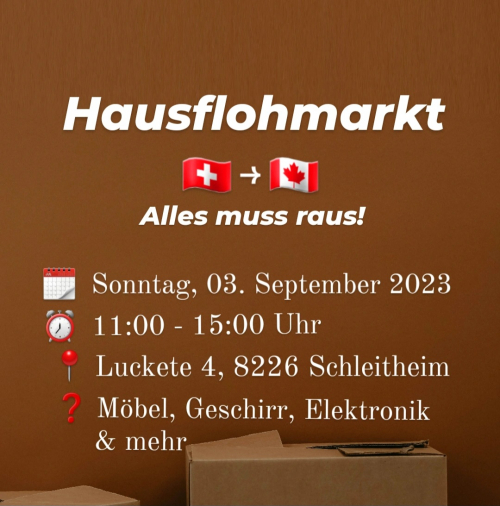 Hausflohmarkt - alles mus raus!