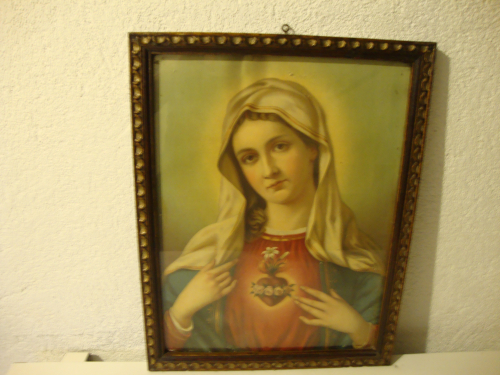 Altes Heiligenbild Maria