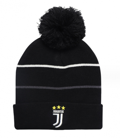 Juventus Turin Mütze Bommel Kappe Bommelmütze Juve Fan Beanie