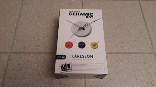 KARLSSON Wall Clock Ceramic Dot (Weiss)