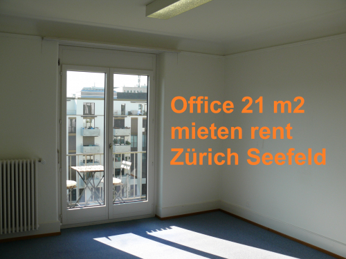 Büro mit Balkon 21 m2 Zürich Seefeld - top Lage ruhig hell