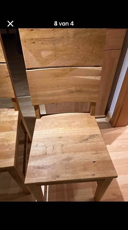 2 Stühel Holz massiv